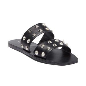 Marc Fisher Bolive Studded Flat Sandals NEW - Black Size 7